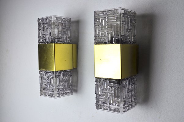 Italian Wall Lights from Sciolari, 1970, Set of 2-EJE-1174547