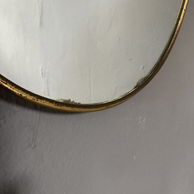 Italian Wall Mirror in Brass the style of Giò Ponti-YMJ-2021129