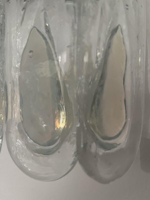 Italian Wall Sconces in Iridescent White Murano Glass from Mazzega, 1970s, Set of 4-TPE-1721128