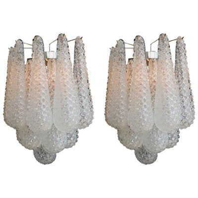 Italian Wall Sconces in Murano, 1970s, Set of 2-OVO-1235357