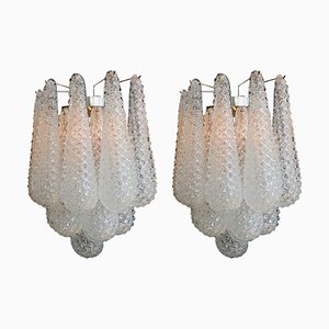 Italian Wall Sconces in Murano, 1970s, Set of 2-OVO-1235357