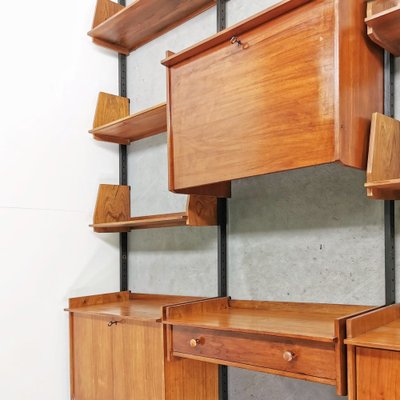 Italian Wall Unit in Teak, 1960s-PRS-1812484