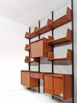 Italian Wall Unit in Teak, 1960s-PRS-1812484