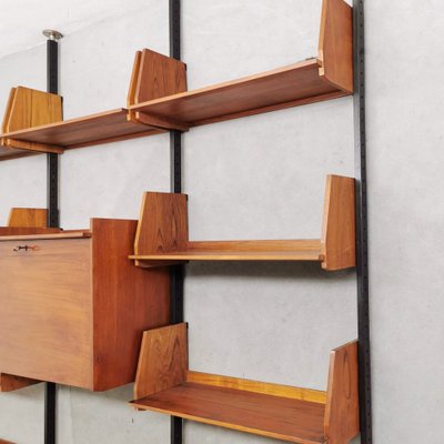 Italian Wall Unit in Teak, 1960s-PRS-1812484