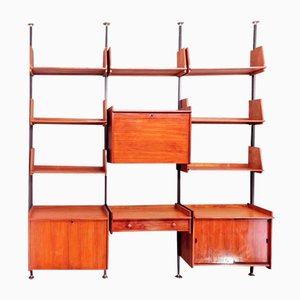 Italian Wall Unit in Teak, 1960s-PRS-1812484