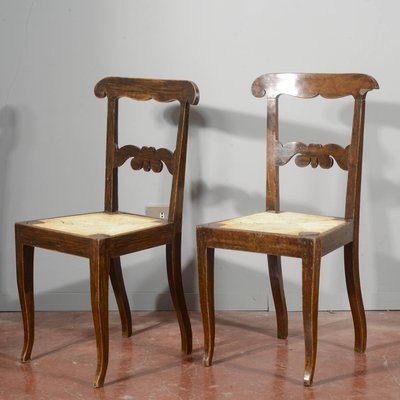 Italian Walnut Chairs, Set of 2-RAQ-2026382