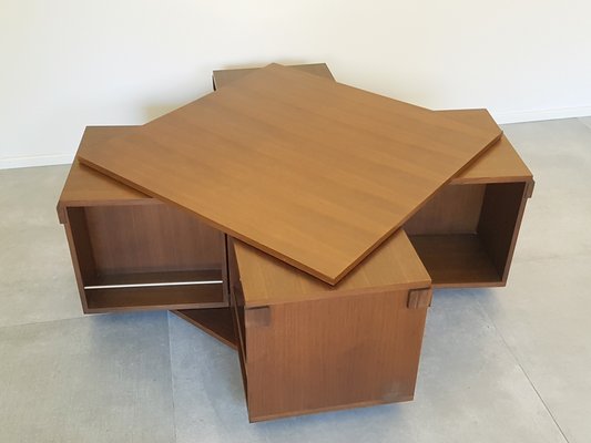 Italian Walnut Coffee or Bar Table by Bernini, 1960s-RD-2017158