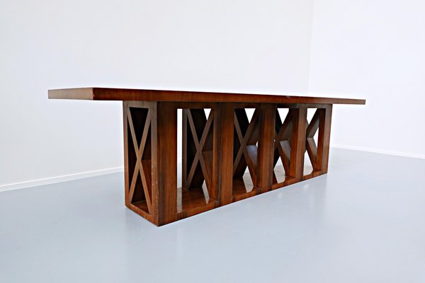 Italian Walnut Console Table, 1940s-FGA-923781