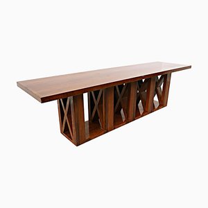 Italian Walnut Console Table, 1940s-FGA-923781