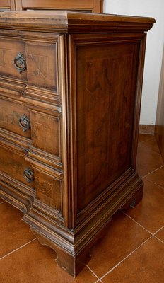 Italian Walnut Dresser with Drawer, 1980s-RAQ-897144