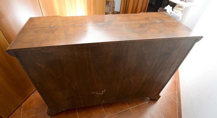 Italian Walnut Dresser with Drawer, 1980s-RAQ-897144