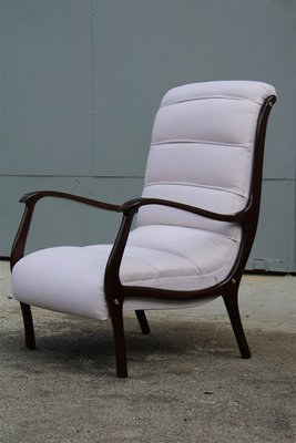 Italian Walnut Lounge Chairs from Arredamenti Corallo, 1950s, Set of 2-EH-727322