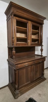 Italian Walnut Solid Two-Body Cupboard, 1800s-RAQ-1231492