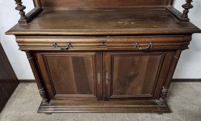 Italian Walnut Solid Two-Body Cupboard, 1800s-RAQ-1231492