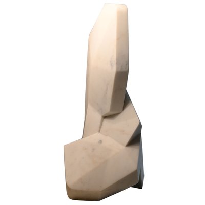 Italian White Carrara Marble Abstract Sculpture, 1985-XWN-730526