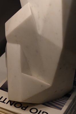 Italian White Carrara Marble Abstract Sculpture, 1985-XWN-730526