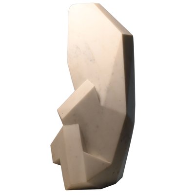 Italian White Carrara Marble Abstract Sculpture, 1985-XWN-730526