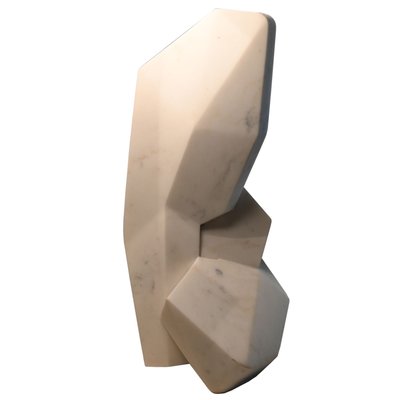 Italian White Carrara Marble Abstract Sculpture, 1985-XWN-730526