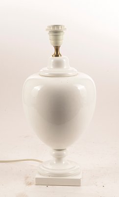 Italian White Ceramic Table Lamp, 1980s-RAQ-557419