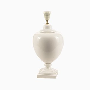 Italian White Ceramic Table Lamp, 1980s-RAQ-557419