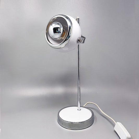 Italian White Eyeball Table Lamp by Veneta Lumi, 1970s