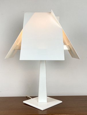 Italian White Glass Table Lamp, 1980s-WZZ-858708