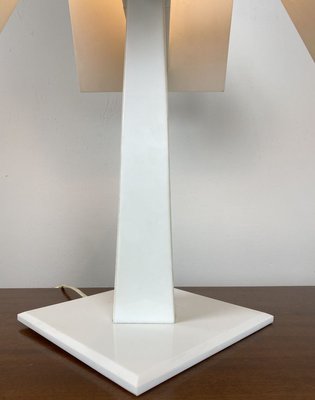 Italian White Glass Table Lamp, 1980s-WZZ-858708