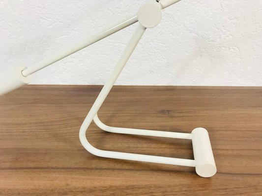 Italian White Metal Adjustable Table Lamp, 1980s-PUK-555384