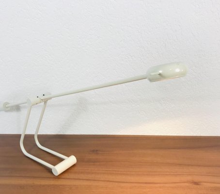 Italian White Metal Adjustable Table Lamp, 1980s-PUK-555384