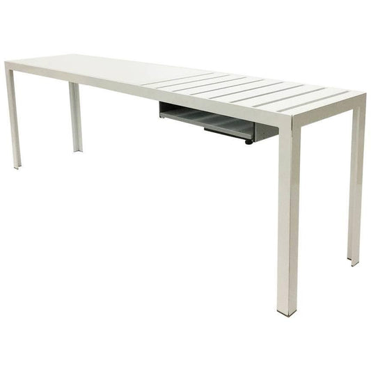 Italian White Metal Desk Table by Monica Armani