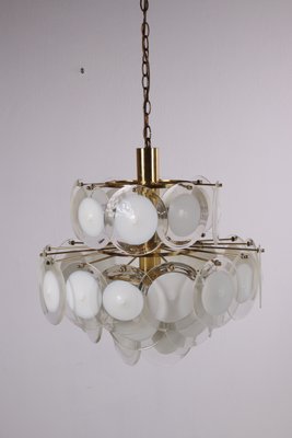 Italian White Murano Chandelier from AV Mazzega, 1960s-EZZ-842148