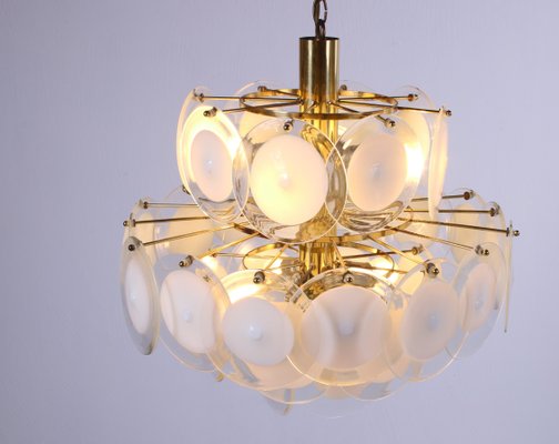 Italian White Murano Chandelier from AV Mazzega, 1960s-EZZ-842148