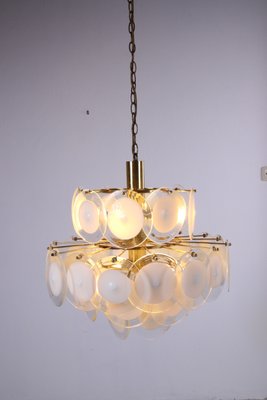 Italian White Murano Chandelier from AV Mazzega, 1960s-EZZ-842148