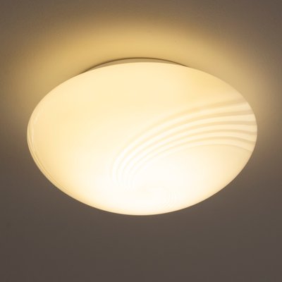 Italian White Murano Crystal Ceiling Light from Leucos, 1980s-MPO-1259552