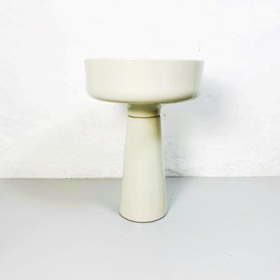 Italian White Porcelain Floor Planter by Angelo Mangiarotti for Brambilla, 1965-GDD-1155488