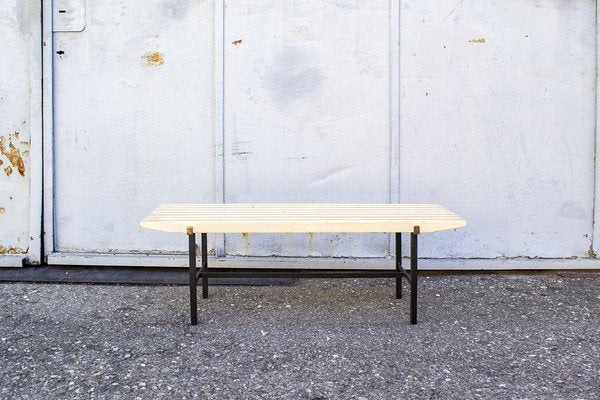 Italian White Wooden Bench, 1950s-VCV-1421724