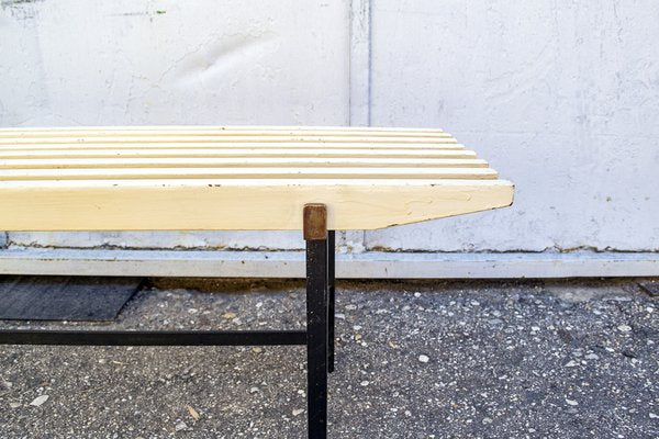 Italian White Wooden Bench, 1950s-VCV-1421724