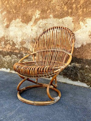 Italian Wicker Chair by Tito Agnoli, 1962-PUG-548257