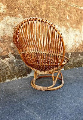 Italian Wicker Chair by Tito Agnoli, 1962-PUG-548257