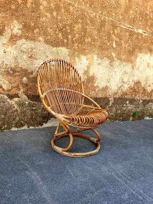 Italian Wicker Chair by Tito Agnoli, 1962-PUG-548257