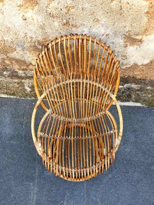 Italian Wicker Chair by Tito Agnoli, 1962-PUG-548257