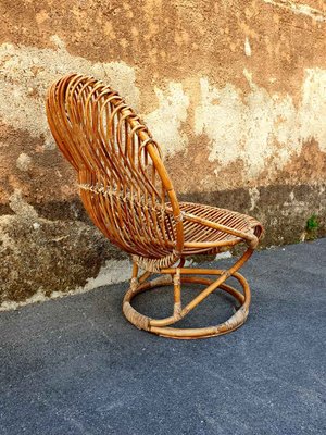 Italian Wicker Chair by Tito Agnoli, 1962-PUG-548257