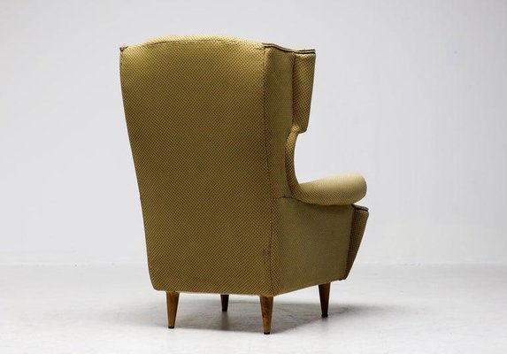 Italian Wingback Chair from ISA Bergamo, 1950s-WN-1725859