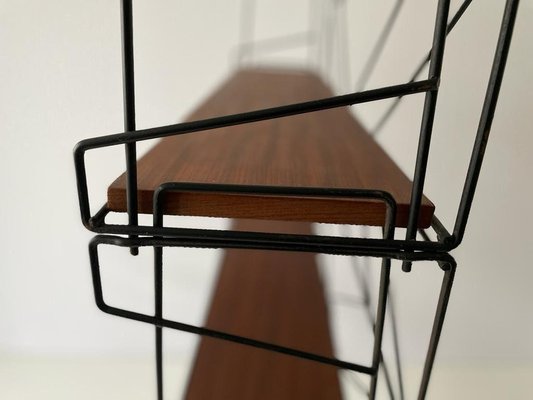 Italian Wire Structured Self-Standing Shelf Unit with 3 Shelves and 1 Magazine Rack, Italy, 1960s-RDS-1739487