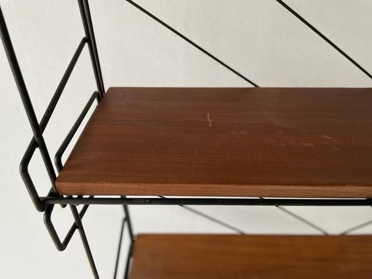 Italian Wire Structured Self-Standing Shelf Unit with 3 Shelves and 1 Magazine Rack, Italy, 1960s-RDS-1739487