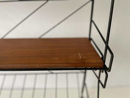 Italian Wire Structured Self-Standing Shelf Unit with 3 Shelves and 1 Magazine Rack, Italy, 1960s-RDS-1739487