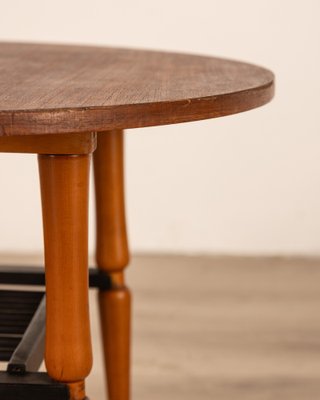 Italian Wood and Brass Table, 1960s-IUC-1811106