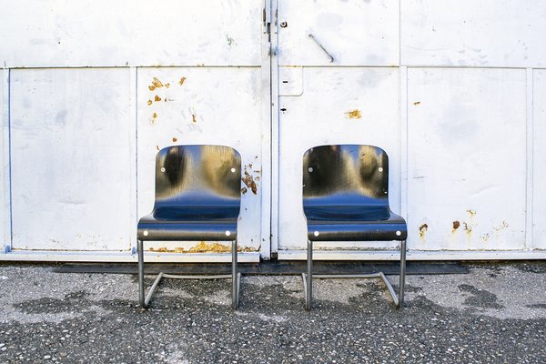 Italian Wood and Metal Chairs, 1960s, Set of 2-VCV-1722714