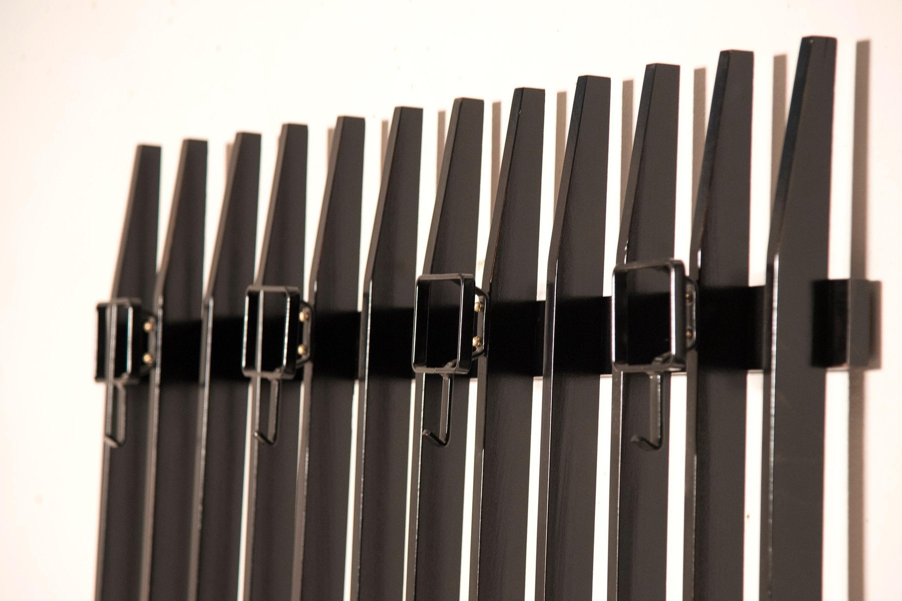 Italian Wood Black Lacquered Coat Rack, 1960s