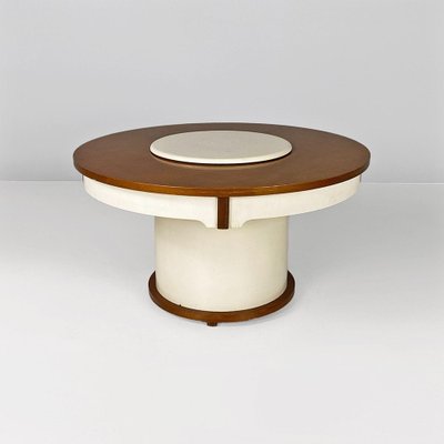 Italian Wood Coffee Table with Bottle Holder, 1960s-GDD-1823279